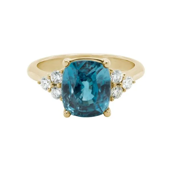 Blue Zircon & Diamond Ring Mark Allen Jewelers Santa Rosa, CA