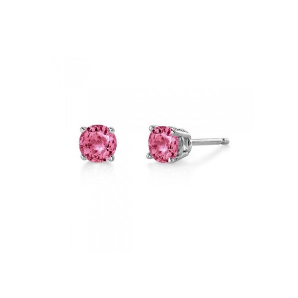 Pink Tourmaline 14k White Gold Stud Earrings Mark Allen Jewelers Santa Rosa, CA