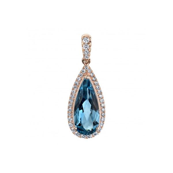 London Blue Topaz & Diamond Necklace Mark Allen Jewelers Santa Rosa, CA