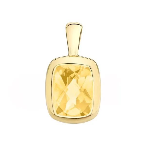 Light Citrine Bezel Set Pendant Mark Allen Jewelers Santa Rosa, CA