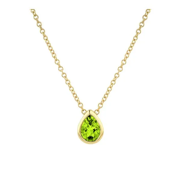 Peridot Bezel set necklace Mark Allen Jewelers Santa Rosa, CA