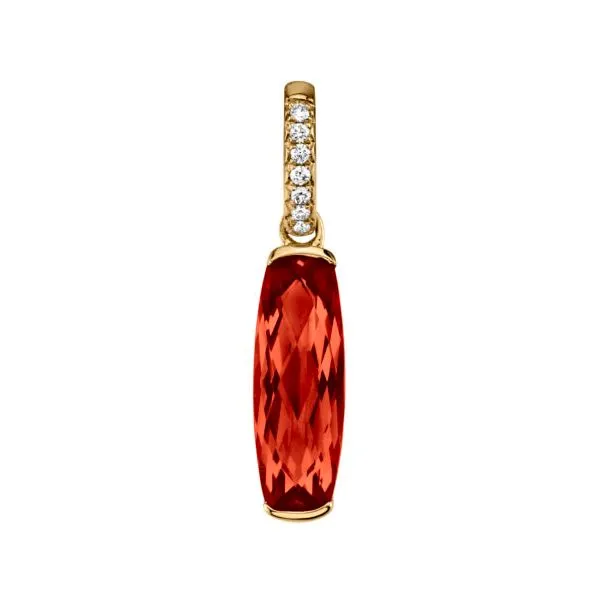 Garnet necklace with diamond accented bale Mark Allen Jewelers Santa Rosa, CA