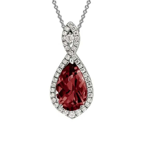 Pear shape Garnet drop necklace Mark Allen Jewelers Santa Rosa, CA