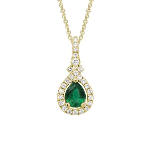 Petite Pear Emerald Pendant Mark Allen Jewelers Santa Rosa, CA