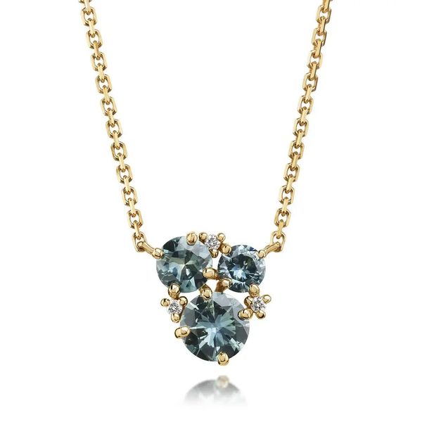 Cluster Montana Sapphire Pendant Mark Allen Jewelers Santa Rosa, CA