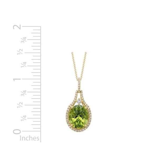 Peridot Halo Pendant Image 2 Mark Allen Jewelers Santa Rosa, CA