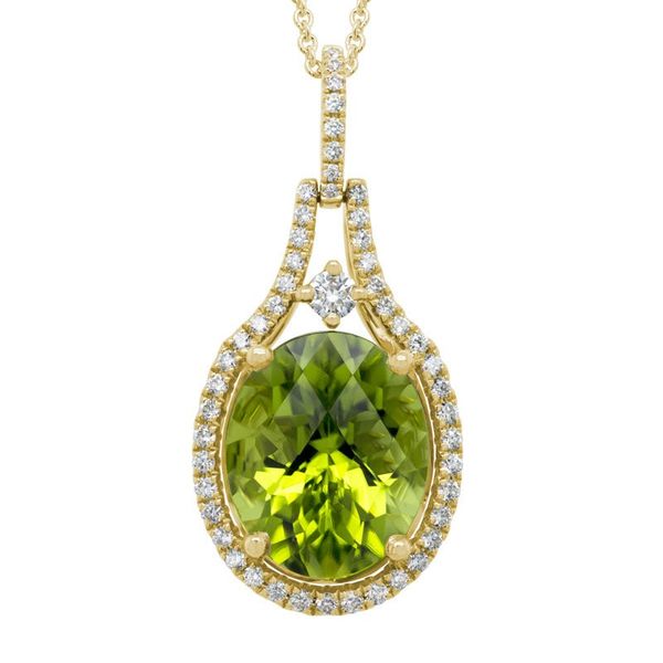 Peridot Halo Pendant Mark Allen Jewelers Santa Rosa, CA