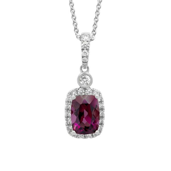 Rhodolite Garnet Halo Pendant Mark Allen Jewelers Santa Rosa, CA