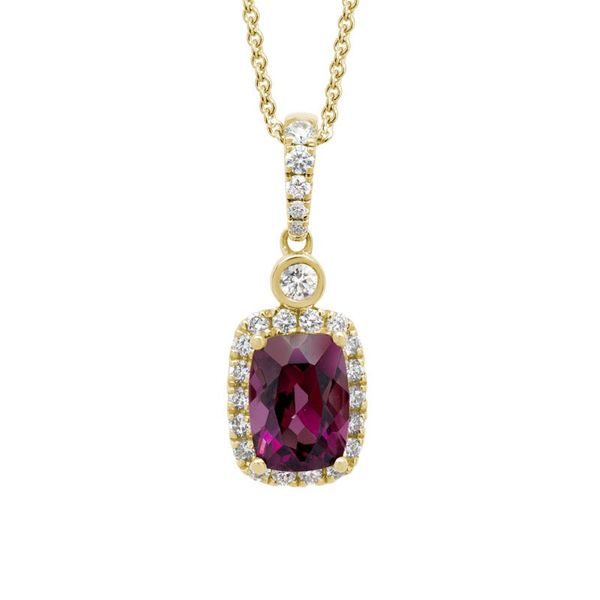 Rhodolite Garnet Halo Pendant Mark Allen Jewelers Santa Rosa, CA