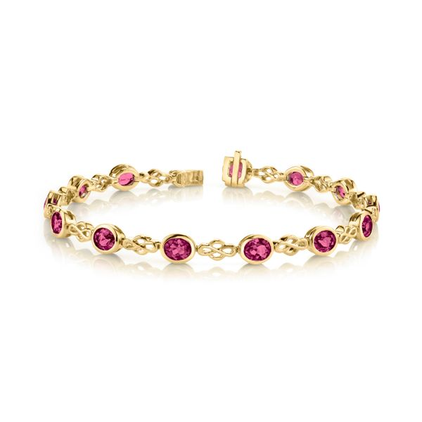 Rhodolite Bracelet with Scroll Links Mark Allen Jewelers Santa Rosa, CA