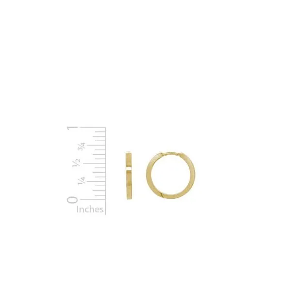 14K Yellow Gold Rounded Hinged Hoop Earring Image 2 Mark Allen Jewelers Santa Rosa, CA