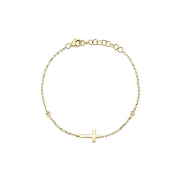 DIAMOND BEZEL CROSS BRACELET Mark Allen Jewelers Santa Rosa, CA