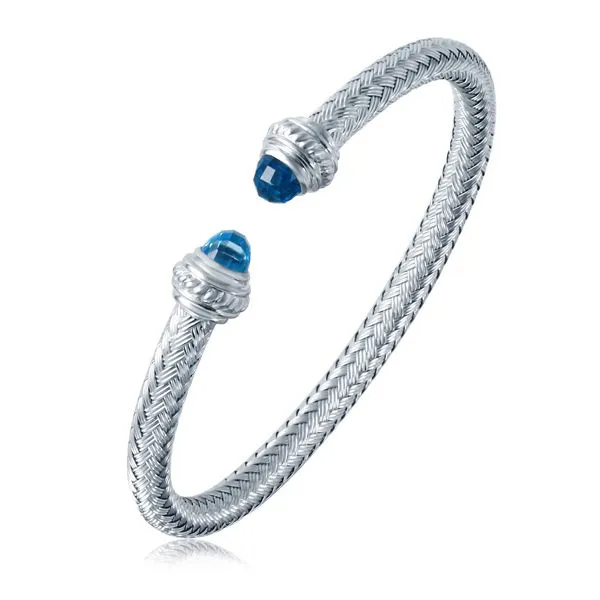 Sterling Silver Blue Topaz Cuff Bracelet Mark Allen Jewelers Santa Rosa, CA