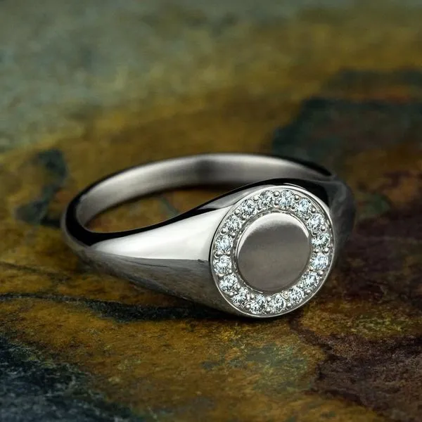The Frost - Diamond Signet Ring Image 2 Mark Allen Jewelers Santa Rosa, CA