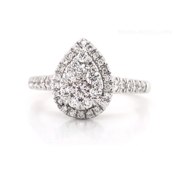 Pear Halo Engagment - Complete Mark Jewellers La Crosse, WI