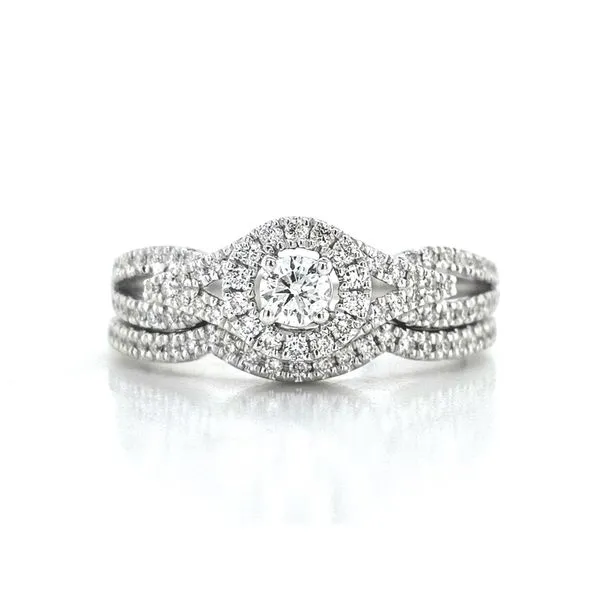 White Gold Diamond Wedding Set Mark Jewellers La Crosse, WI