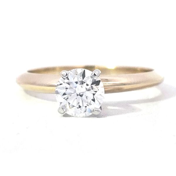 Yellow Gold Diamond Solitaire Ring-Complete Mark Jewellers La Crosse, WI