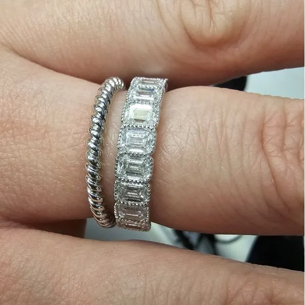 White Gold Twist Wedding Band Image 3 Mark Jewellers La Crosse, WI