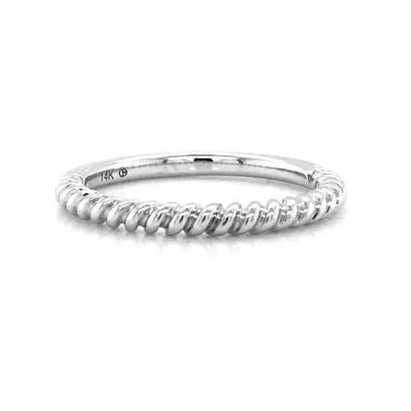 White Gold Twist Wedding Band Mark Jewellers La Crosse, WI