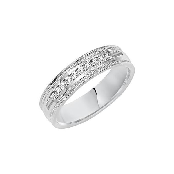 White Gold Wedding Band Mark Jewellers La Crosse, WI