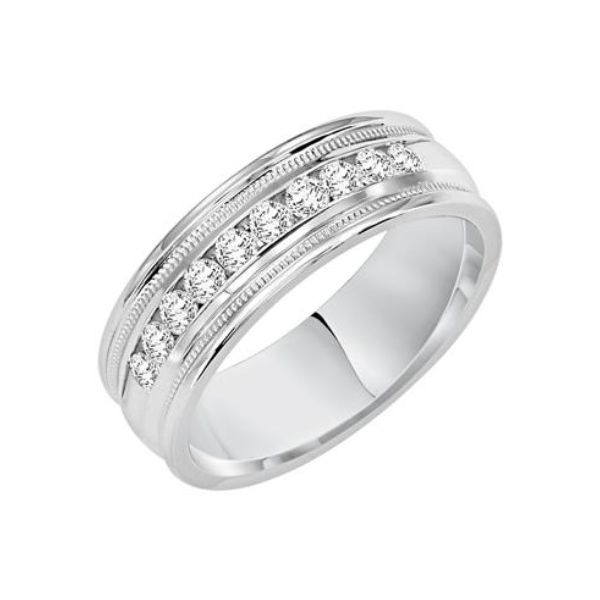 White Gold Wedding Band Mark Jewellers La Crosse, WI