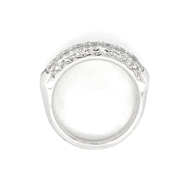 White Gold 3-Row Diamond Ring Image 2 Mark Jewellers La Crosse, WI