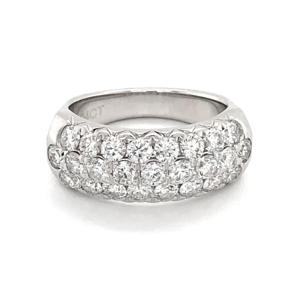 White Gold 3-Row Diamond Ring Mark Jewellers La Crosse, WI