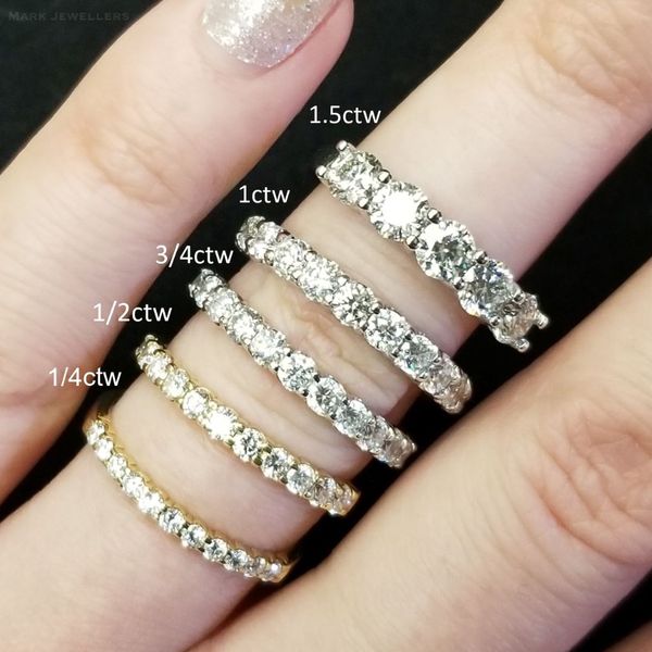 Yellow Gold Diamond Band Image 3 Mark Jewellers La Crosse, WI