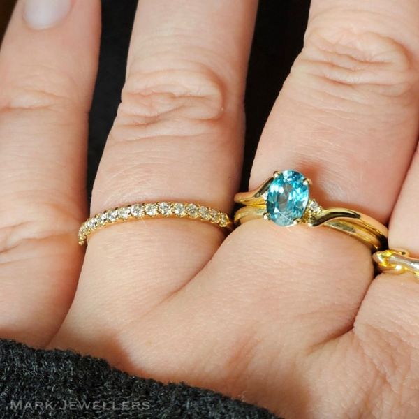 Yellow Gold Diamond Band Image 3 Mark Jewellers La Crosse, WI