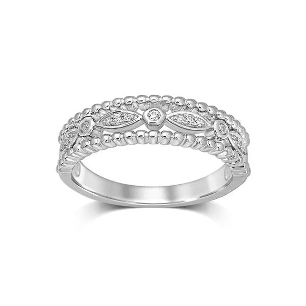 White Gold 3-Row Diamond Ring Mark Jewellers La Crosse, WI