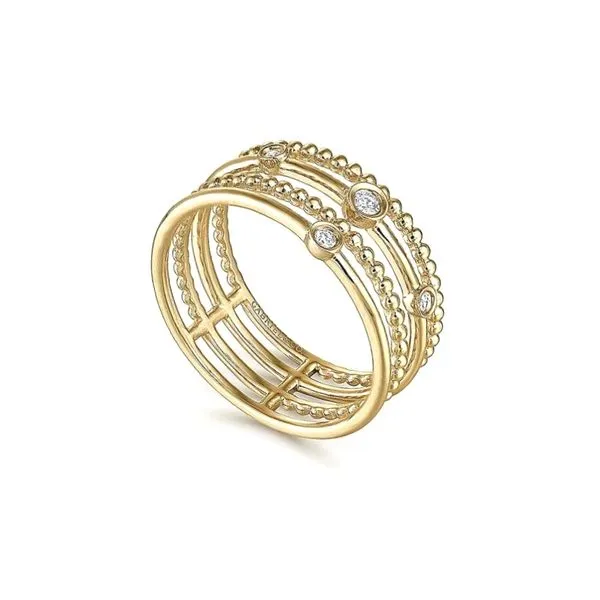 Yellow Gold Diamond Fashion Ring Image 2 Mark Jewellers La Crosse, WI