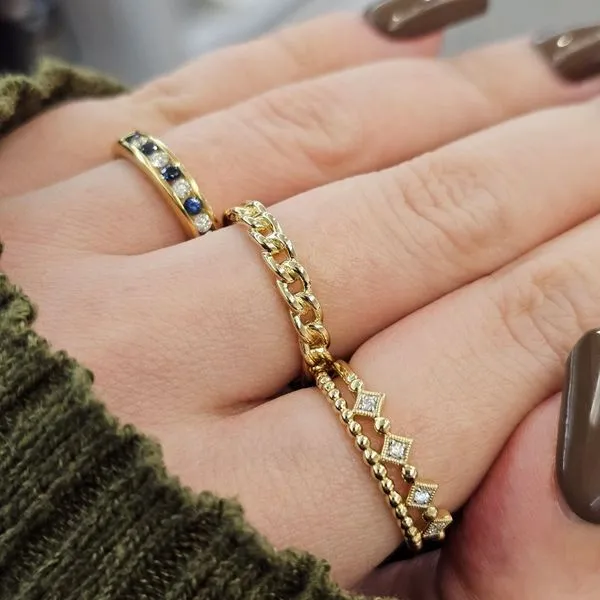 Yellow Gold Cuban Link Ring Image 3 Mark Jewellers La Crosse, WI