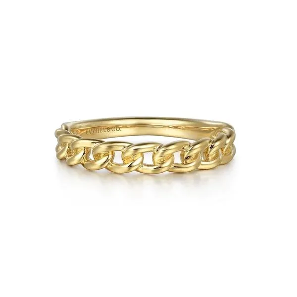 Yellow Gold Cuban Link Ring Mark Jewellers La Crosse, WI