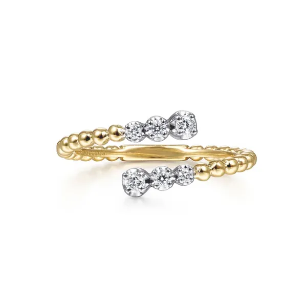 Two Tone Gold Bypass Diamond Ring Mark Jewellers La Crosse, WI