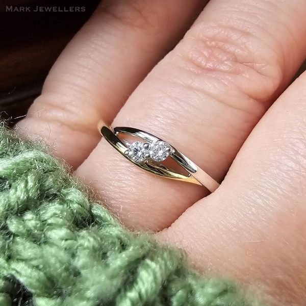 Two Tone Gold Diamond Ring Image 3 Mark Jewellers La Crosse, WI