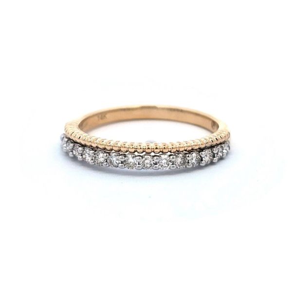 Yellow Gold Diamond Beaded Stackable Band Mark Jewellers La Crosse, WI