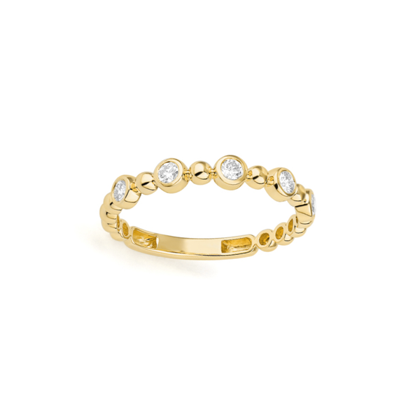 Yellow Gold Diamond Stackable Ring Mark Jewellers La Crosse, WI