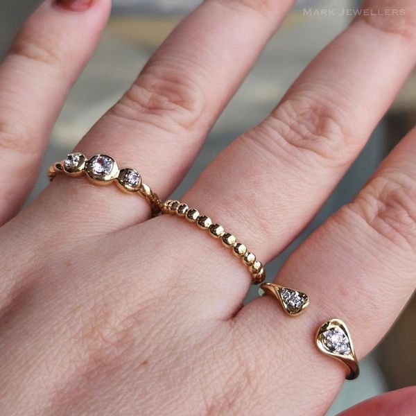 Yellow Gold Diamond Open Top Ring Image 2 Mark Jewellers La Crosse, WI