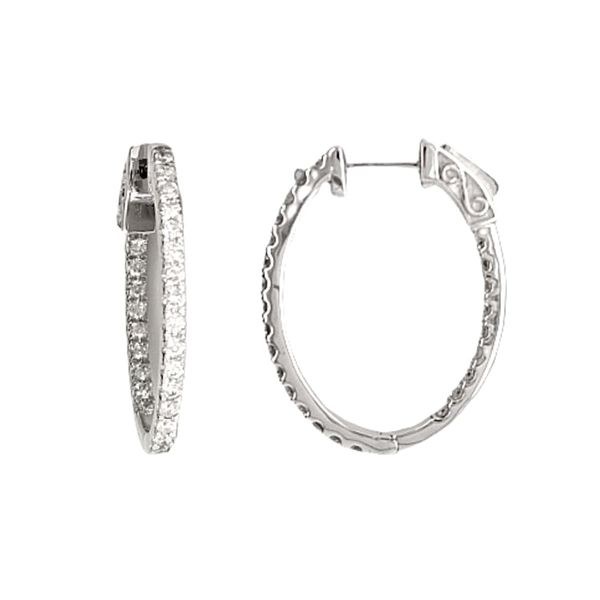 White Gold Diamond Hoop Earrings Mark Jewellers La Crosse, WI