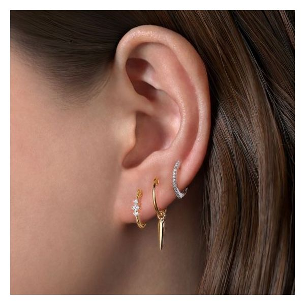 Gold Hoop Earrings Image 2 Mark Jewellers La Crosse, WI