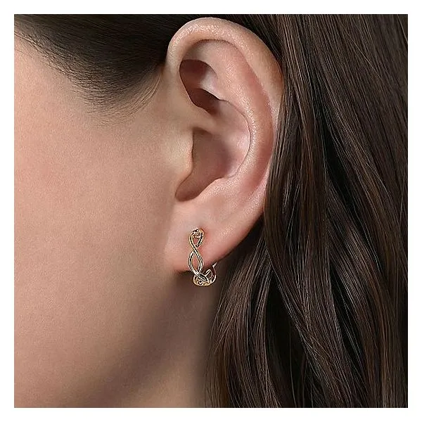 Gold Hoop Earrings Image 2 Mark Jewellers La Crosse, WI