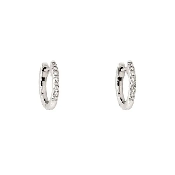 Diamond Hoop Earrings Image 2 Mark Jewellers La Crosse, WI