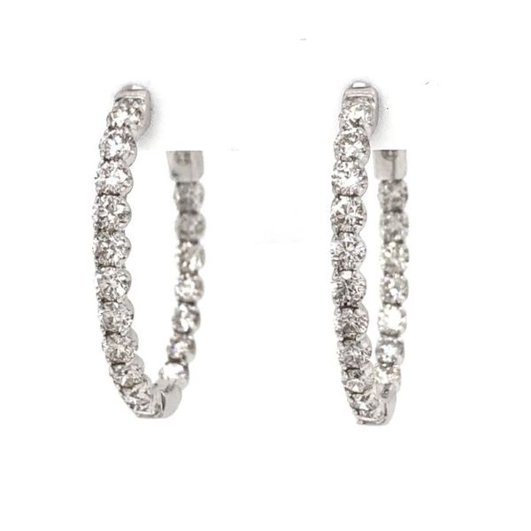 Diamond Hoop Earrings Image 2 Mark Jewellers La Crosse, WI