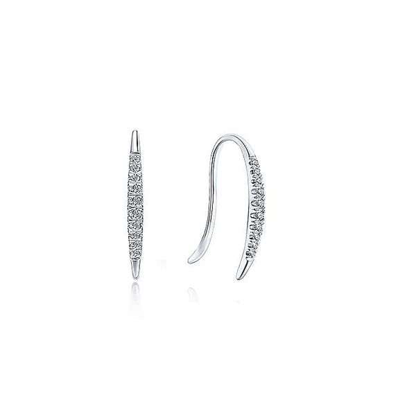 White Gold Diamond Stick Earrings Mark Jewellers La Crosse, WI