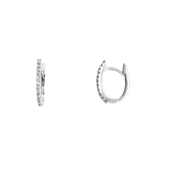 White Gold Diamond Hoop Earrings Mark Jewellers La Crosse, WI