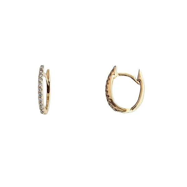Yellow Gold Diamond Hoop Earrings Mark Jewellers La Crosse, WI
