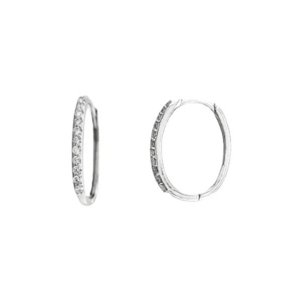 White Gold Diamond Hoop Earrings Mark Jewellers La Crosse, WI