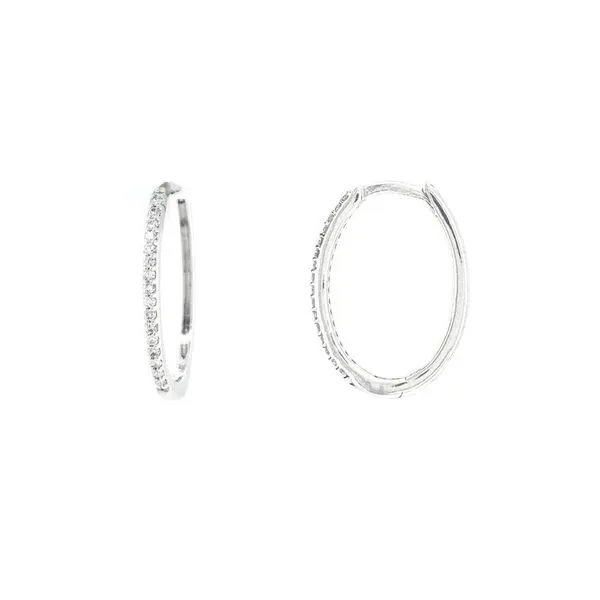 White Gold Diamond Hoop Earrings Mark Jewellers La Crosse, WI
