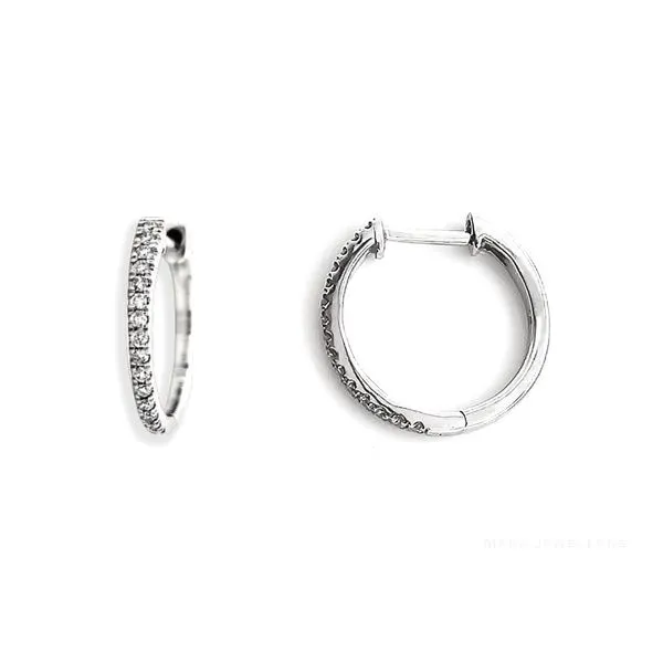 White Gold Diamond Hoop Earrings Mark Jewellers La Crosse, WI