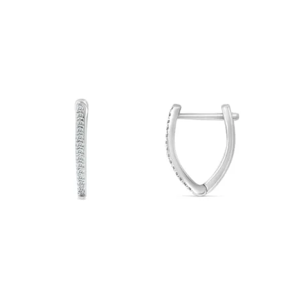 White Gold Diamond Hoop Earrings Mark Jewellers La Crosse, WI